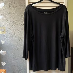 Soft black T-shirt.